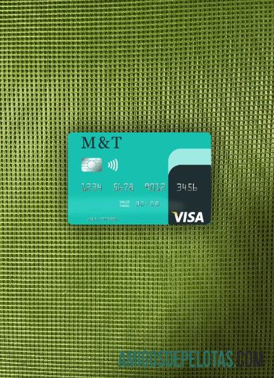 Frente fotográfica do cartão Visa do banco M&T dos EUA modelo